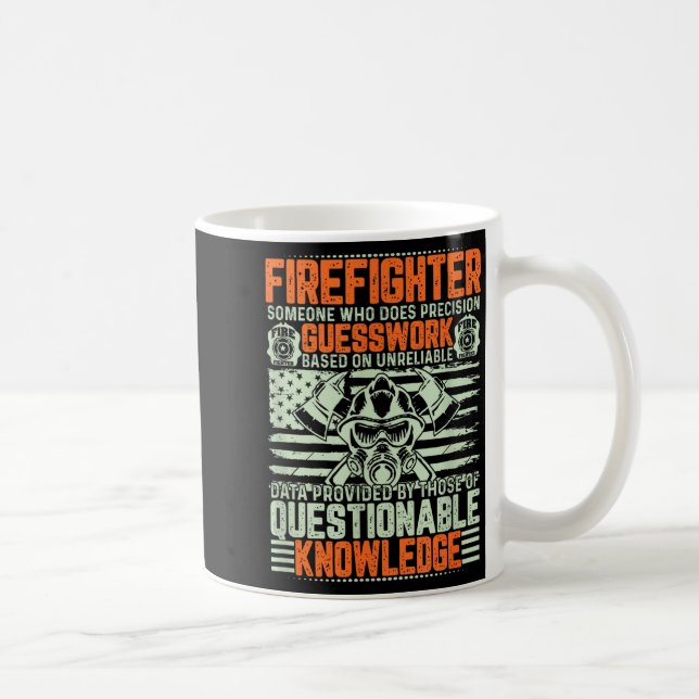 Caneca De Café Questionable Knowledge Fireman Gift Proud Firefigh (Direita)