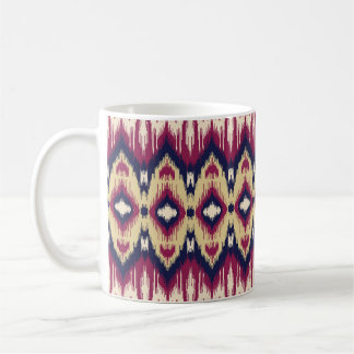 Caneca De Café Quevron azul-rosa, étnico.