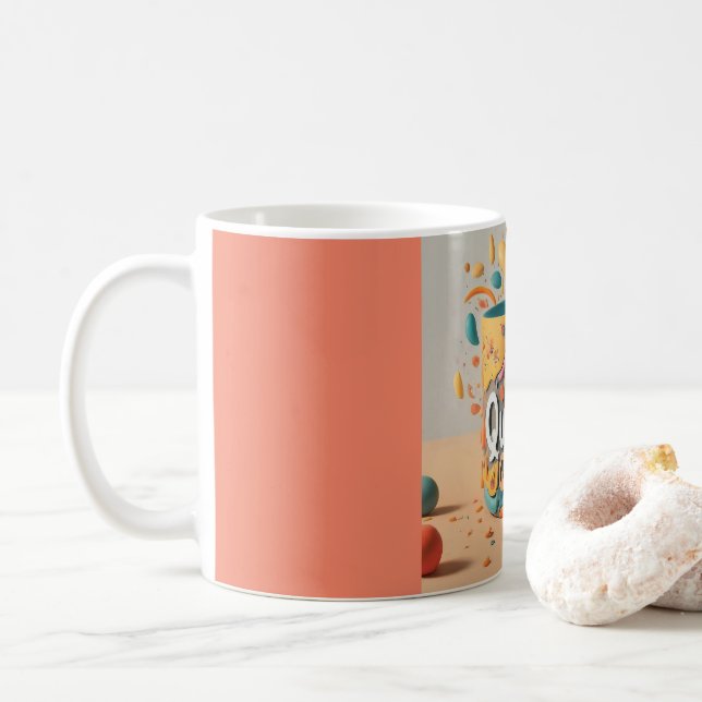 Caneca De Café Quiche Quest (Com Donut)