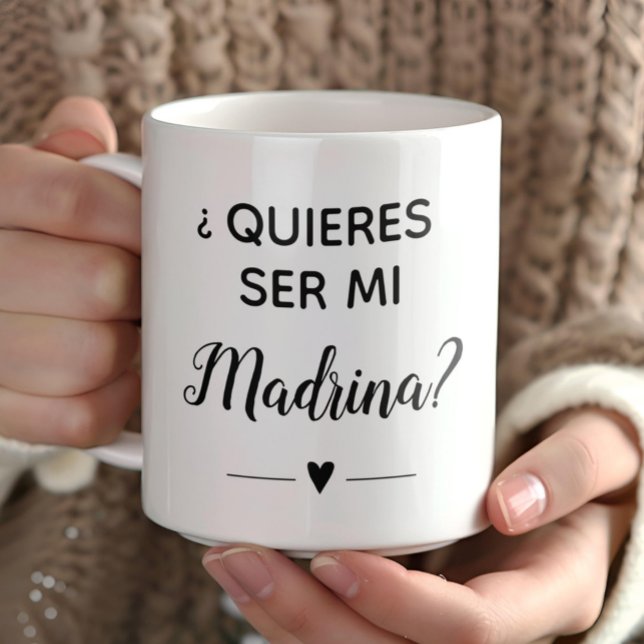 Caneca De Café Quieres Ser Mi Madrina Proposta de Madrina (Criador carregado)