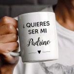 Caneca De Café Quieres Ser Mi Padrino Proposta Goddad<br><div class="desc">Pergunte ao que você quer ser o Padrino do seu filho com esta super fofinha caneca personalizada de café. Peça-lhe café e use-o para a pop da pergunta "...  Quieres ser mi Padrino?"</div>