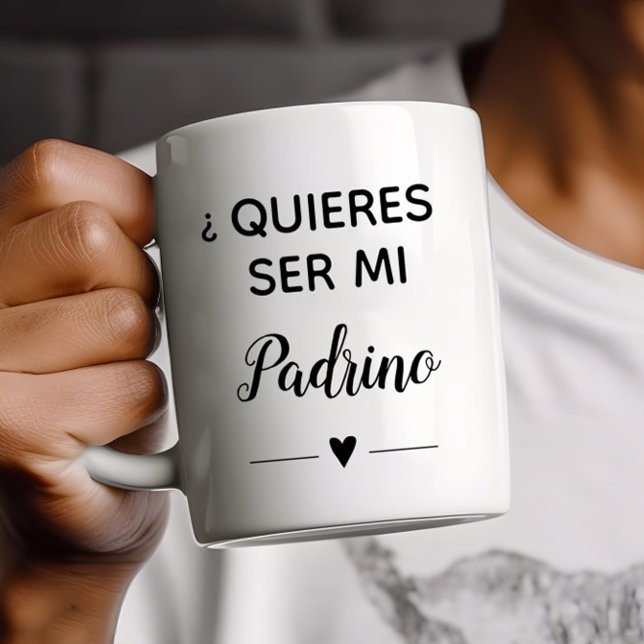 Caneca De Café Quieres Ser Mi Padrino Proposta Goddad (Criador carregado)