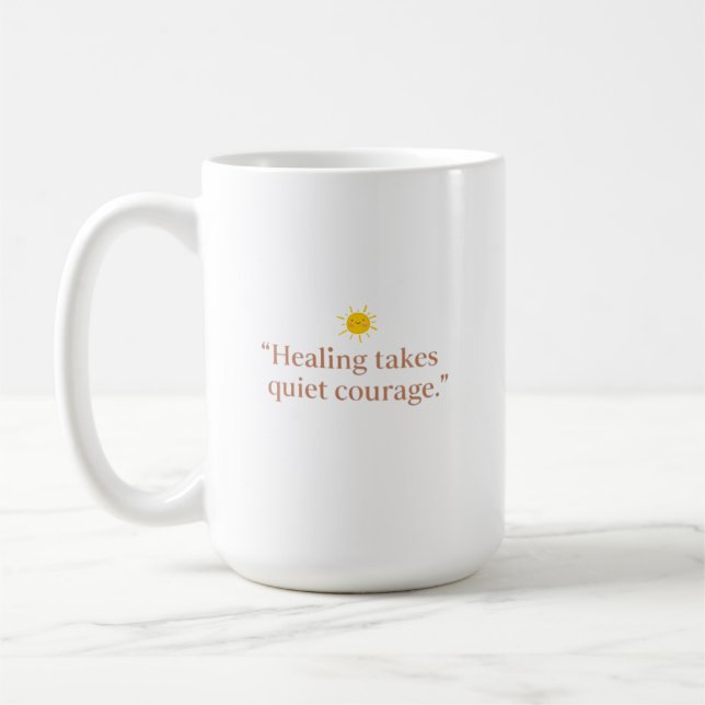 Caneca De Café Quiet Courage for Healing (Esquerda)