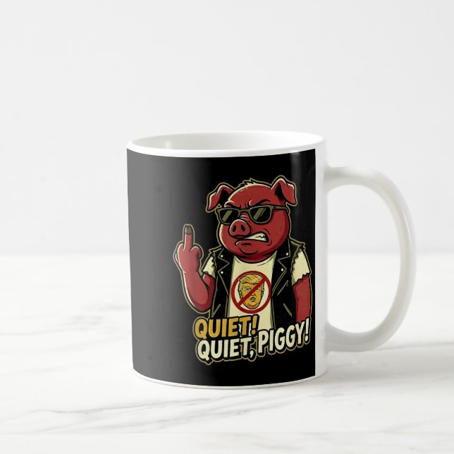 Caneca De Café Quiet Ggy Sarcastic Litical Humor Funny Design Gif (Direita)