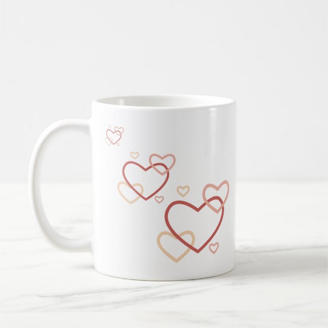 Caneca De Café Quiet Hearts Mug – Calm Hot Chocolate Cup (Esquerda)