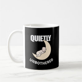 Caneca De Café Quietly Unbothered Minimal Quote Mug – Calm Night