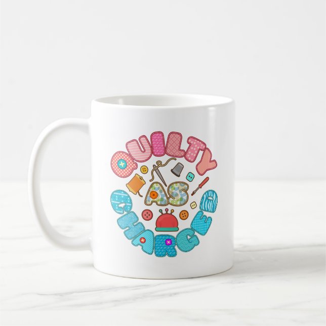 Caneca De Café Quilly Quilting Lover Cobrado Engraçado (Esquerda)