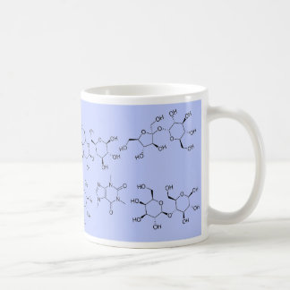 Caneca De Café química do chá e do café no azul
