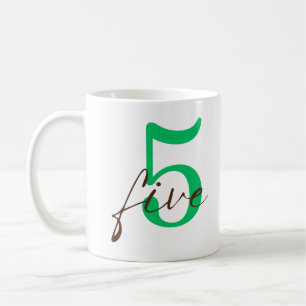 Caneca De Café Quinto aniversário de 5 anos com personalização