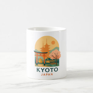 Caneca De Café Quirófita Kyoto Japão Minimalista Viagem Elegante