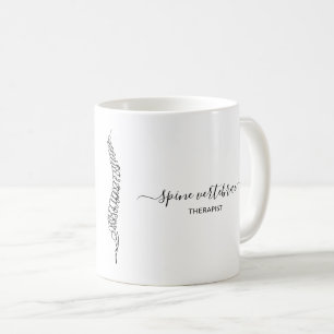 Caneca De Café Quiropraxista Minimalista Terapeuta de Massagem na