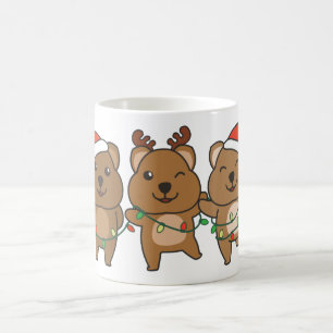 Caneca De Café Quokas de Natal de Quokas