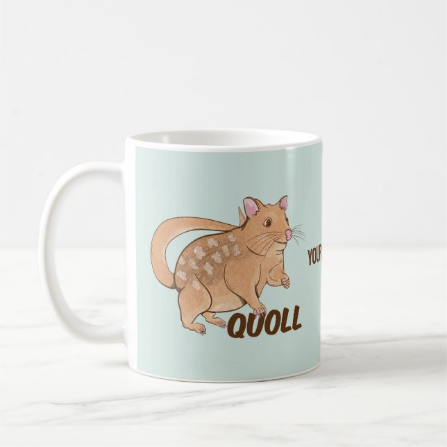 Caneca De Café Quoll Marsupial Australiano (Esquerda)