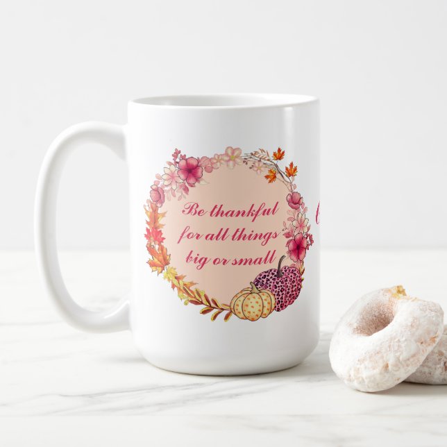 Caneca De Café Quota de Fall Wreath (Com Donut)