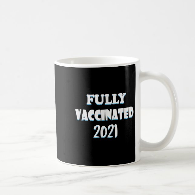 Caneca De Café Quota Gráfica Funny Vacinada Pro Vacinada 2021 (Direita)