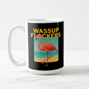 Caneca De Café Quote Flamingo Retro Beach Engraçado Flockers