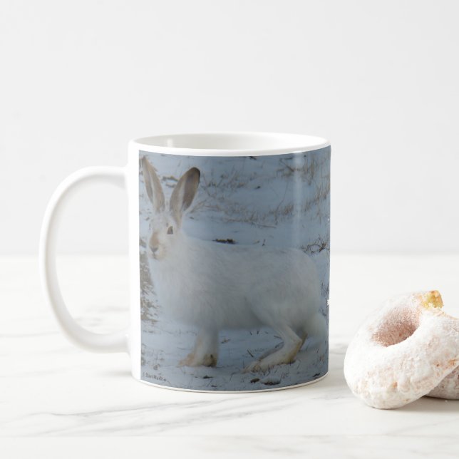 Caneca De Café R23 Lebre-de-neve (Com Donut)