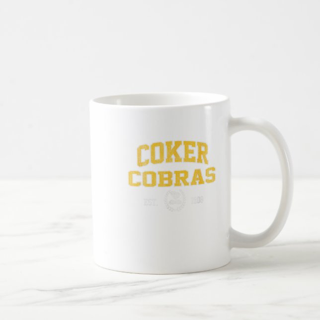 Caneca De Café R College Cobras Arch Retro Para Homens Mulheres (Direita)