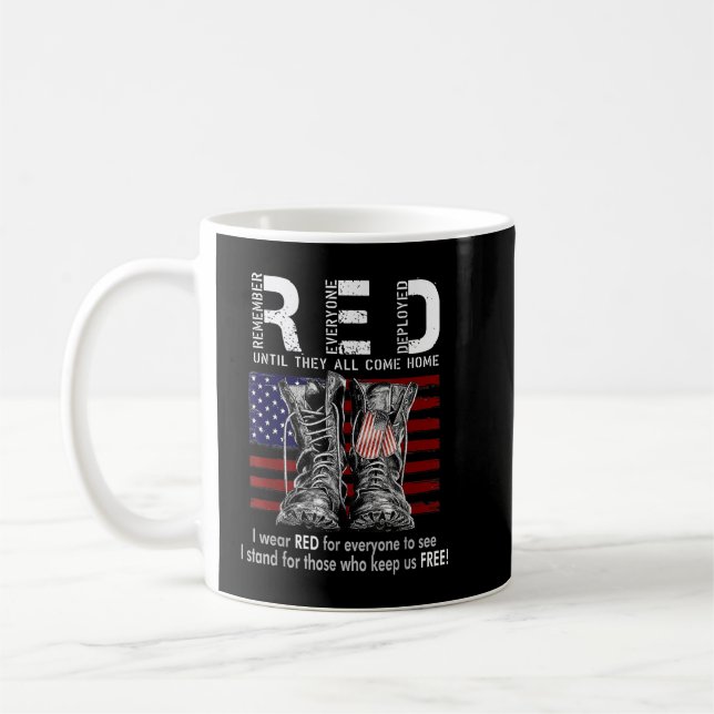 Caneca De Café R.E.D Sexta-feira Militares Lembram-se de Todos Im (Esquerda)