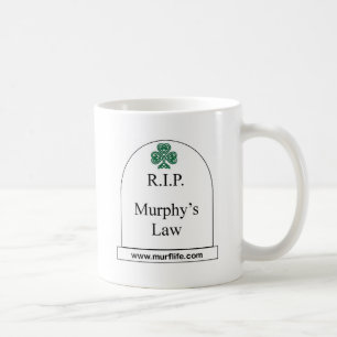 Caneca De Café R.I.P. A lei de Murphy
