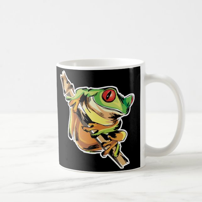 Caneca De Café rã-arbórea no galho (Direita)