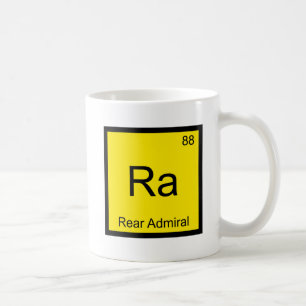 Caneca De Café Ra - Camisa símbolo do elemento químico Almirante