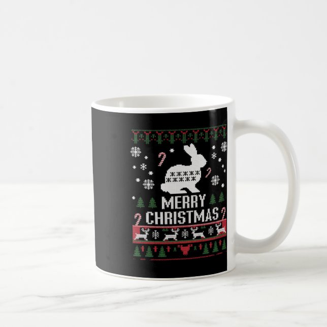 Caneca De Café Rabbit Bunny Ugly Para O Natal (Direita)