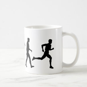 Caneca De Café Raça e maratona Running do atletismo dos