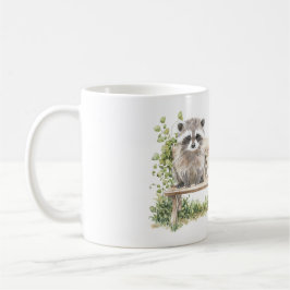 Caneca De Café Raccoon Bird on Bench Best Friends Forever