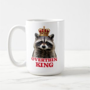 Caneca De Café Raccoon Overthink King