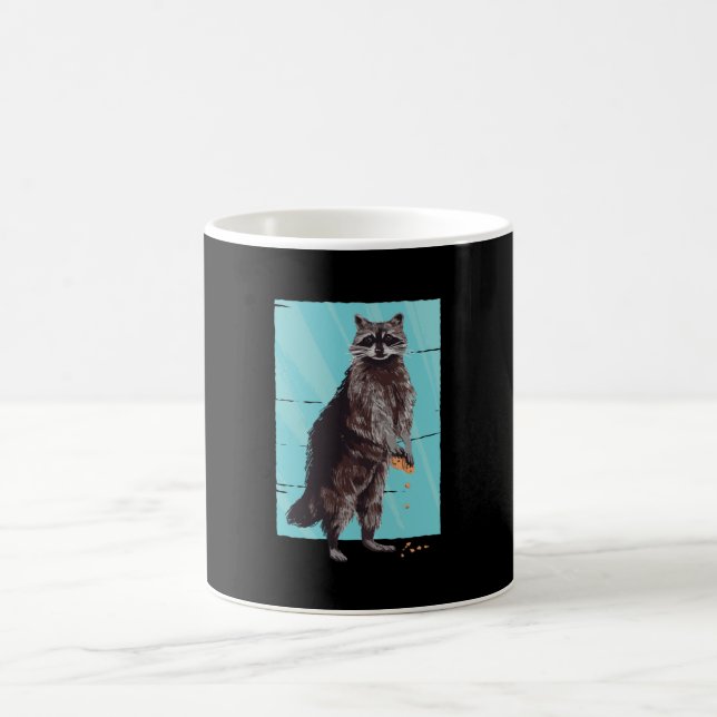 Caneca De Café Raccoon Realista com Biscoitos (Centro)