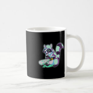 Caneca De Café Raccoon Trash Panda Scary Vaporwave 80s Animal Spo