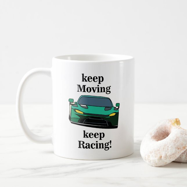 Caneca De Café Race Car Racer Birthday (Com Donut)