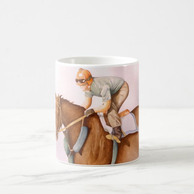 Caneca De Café Race Horse e Jockey (Centro)