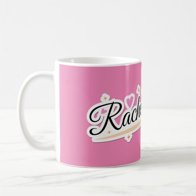 Caneca De Café Rachel name fofo design (Esquerda)