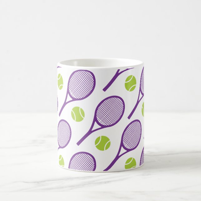 Caneca De Café Rackers tênis diagonais roxos (Centro)