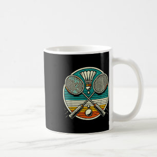 Caneca De Café Rackets de Badminton Antigos Petecas Rackets Cruza