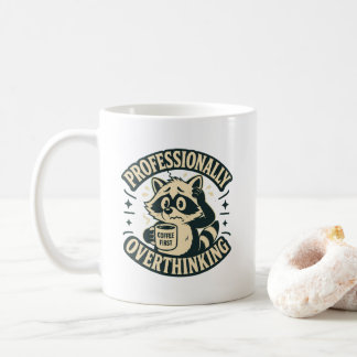 Caneca De Café Racundo Retro Engraçado Pensando Profissionalmente