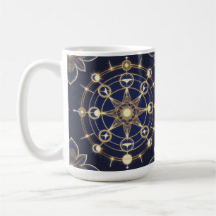 Caneca De Café Radiância Divina – Mandala Dourada do Despertar