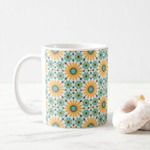 Caneca De Café Radiância Zellige: Geometria Andaluza Colorida