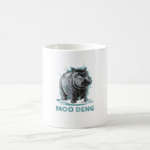 Caneca De Café Radiante Hippo Moo Deng