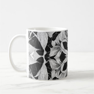 Caneca De Café Radiante Mandala: Arte Fantástica Simétrica Vibran
