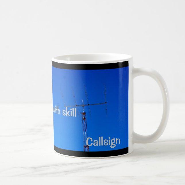 Caneca De Café Rádio amador QRP e Callsign Mug (Direita)