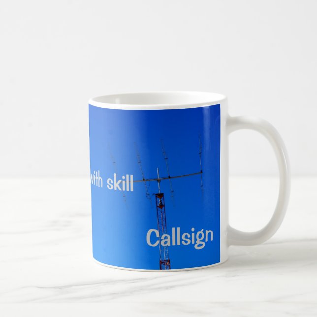 Caneca De Café Rádio amador QRP e Callsign Mug (Direita)
