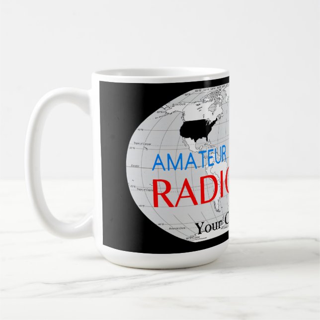 Caneca De Café Rádio Mundial Amateur Ativo (Esquerda)