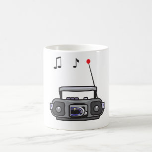 Caneca De Café Radio Playing Music Mug