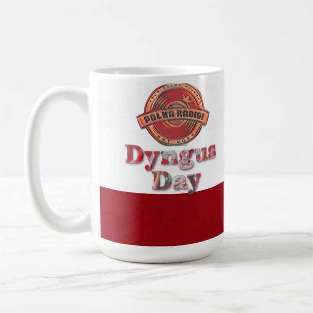 Caneca De Café Rádio Polca do Dia de Dyngus Masculino (Esquerda)