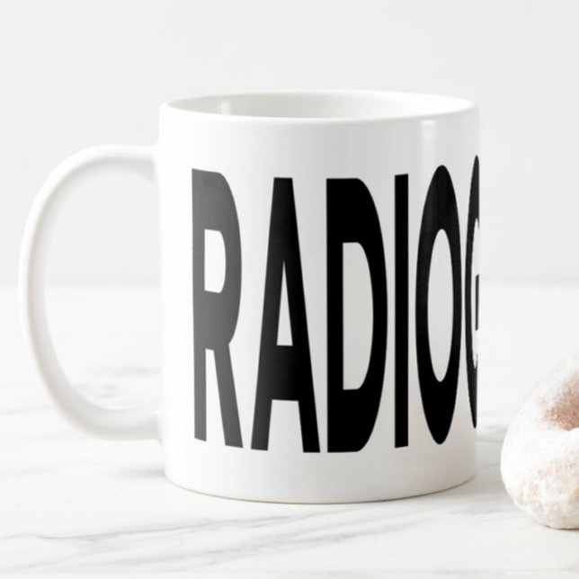 Caneca De Café RADIOGRAFADOR Tipografia Preta (Criador carregado)