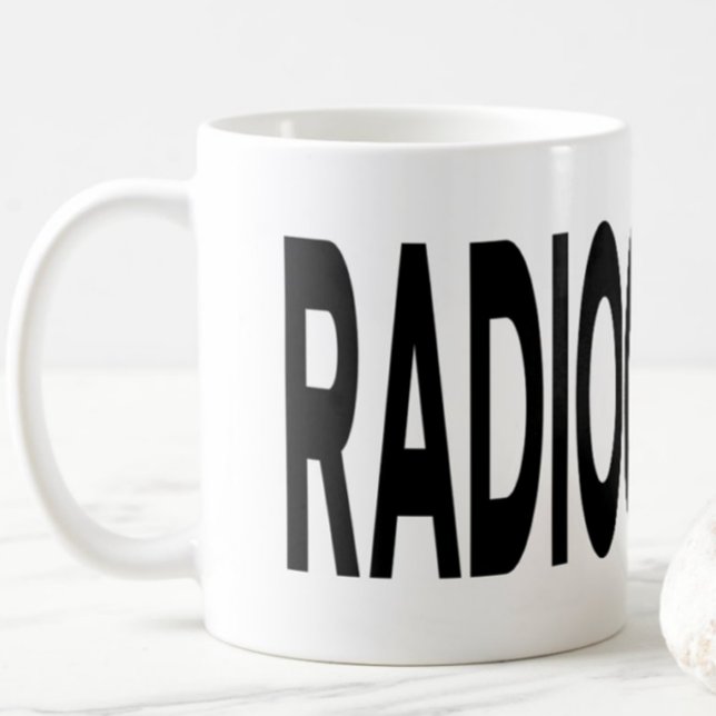 Caneca De Café RADIOGRAPHY Black Typography  Mug (Criador carregado)