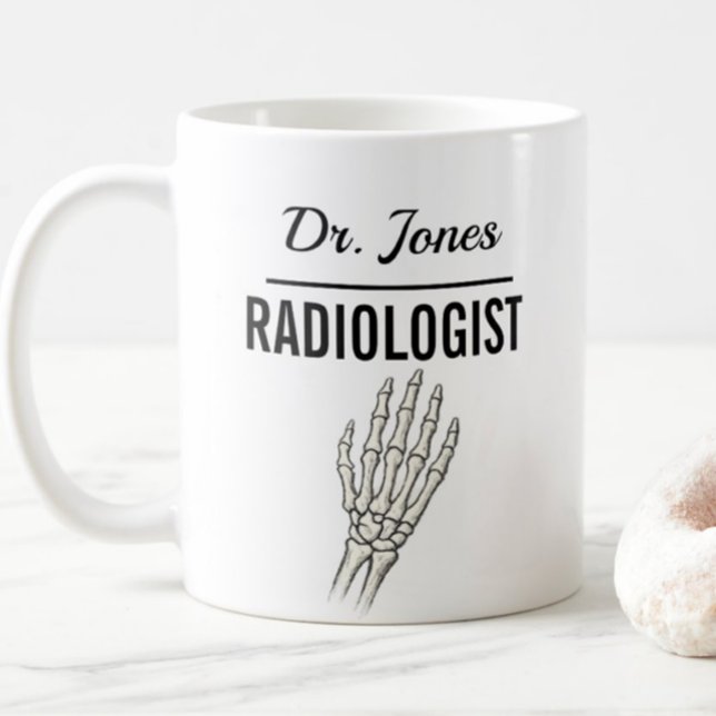 Caneca De Café RADIOLOGISTA Presente Personalizado Nome Médico (Criador carregado)